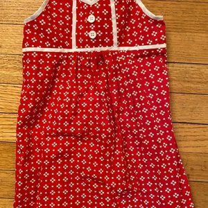 Hanna Andersson Red white dress NWT